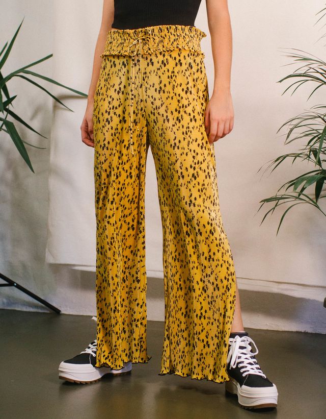 Pantalón Culotte plisado - null - Bershka Maroc