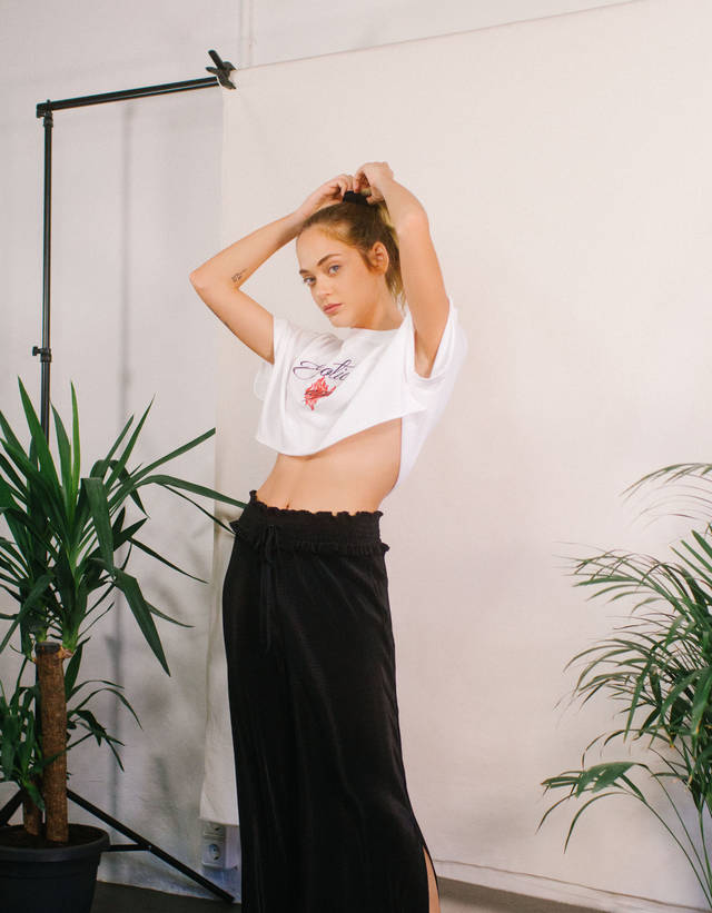 Pantalón culotte con brillos - null - Bershka Guatemala