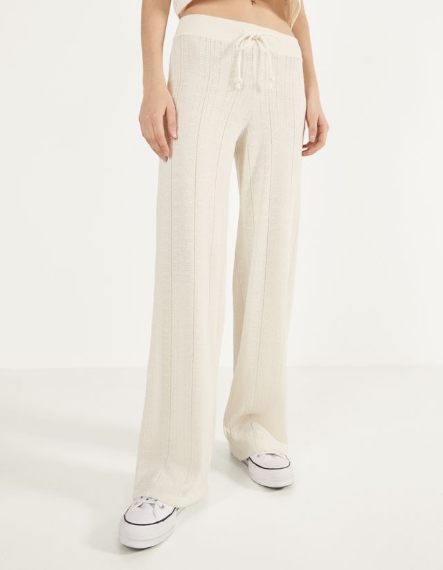 Wide-leg trousers - Woman | Bershka