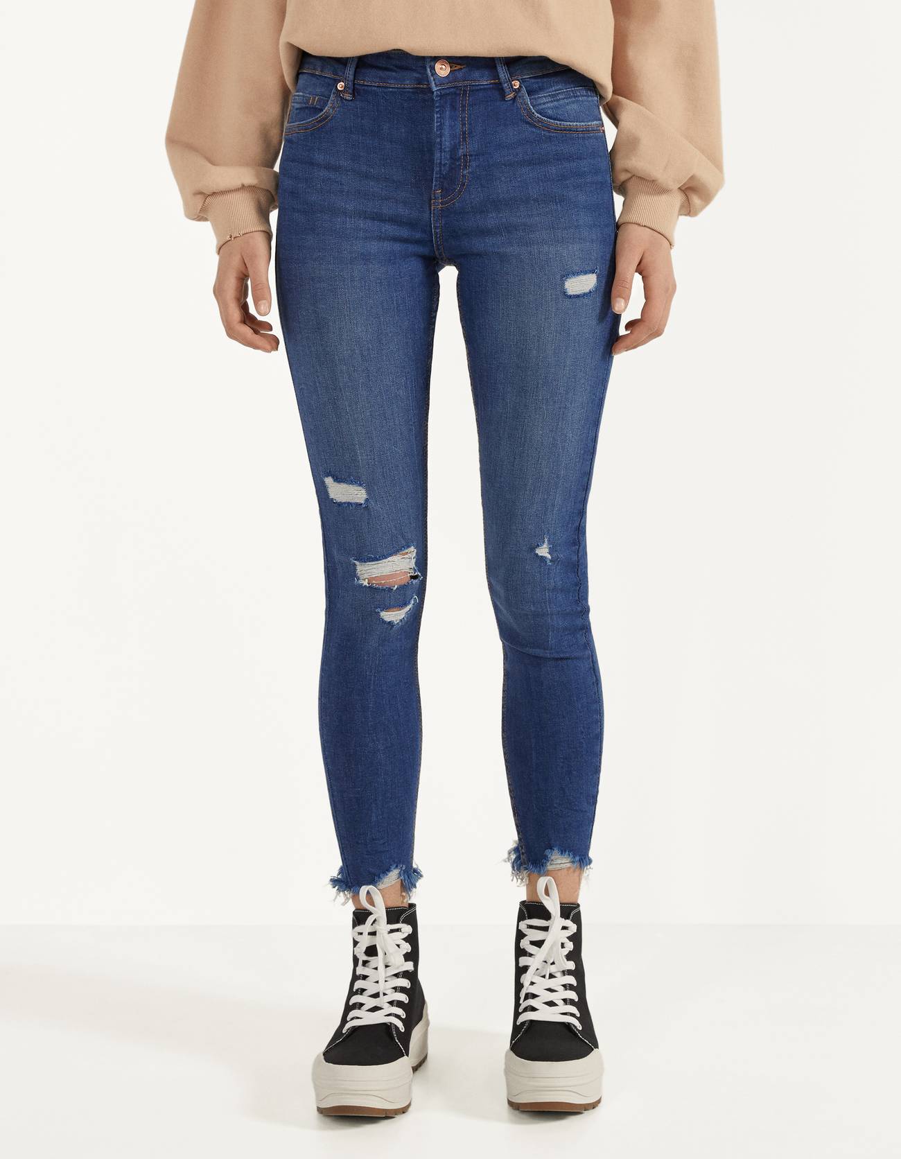 jeans high waist bershka