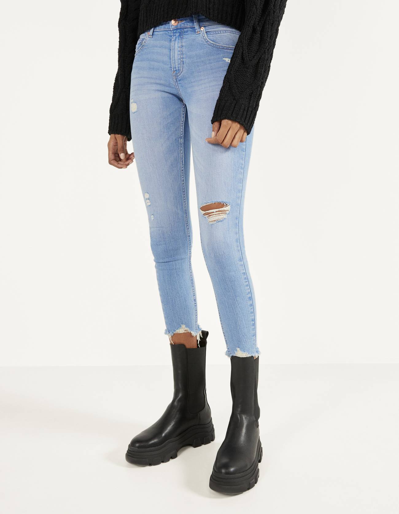 Bershka Düşük bel skinny jean 0 Bershka Düşük bel skinny jean 1