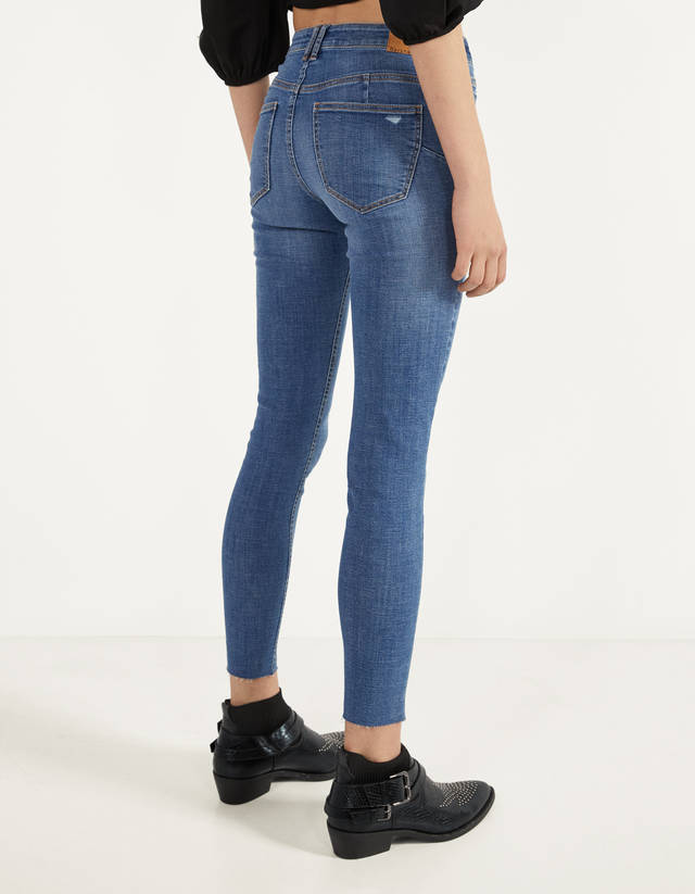 Mid-waist push-up jeans - null 