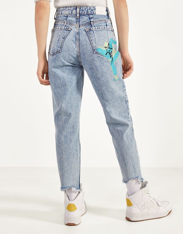 bershka custom jeans