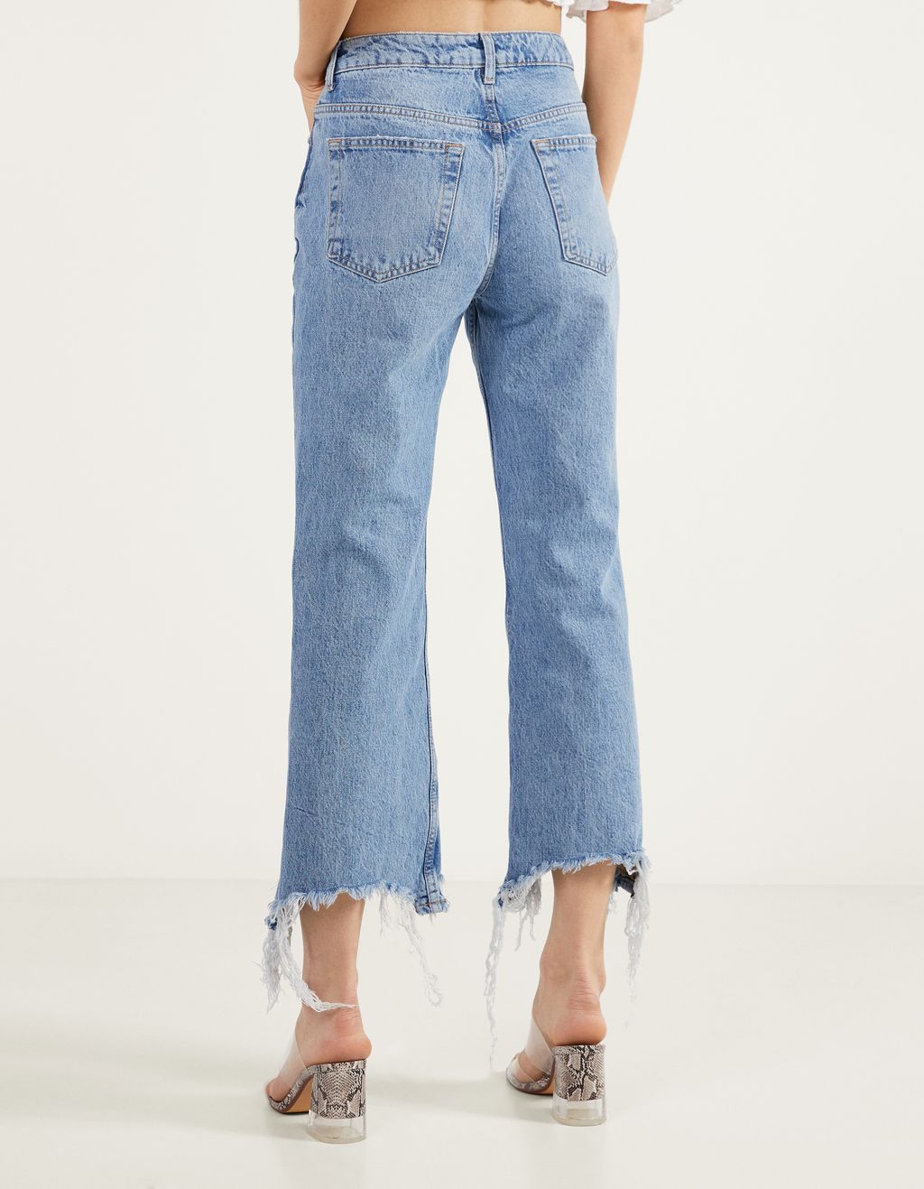 Kick Flare jeans with frayed hems 