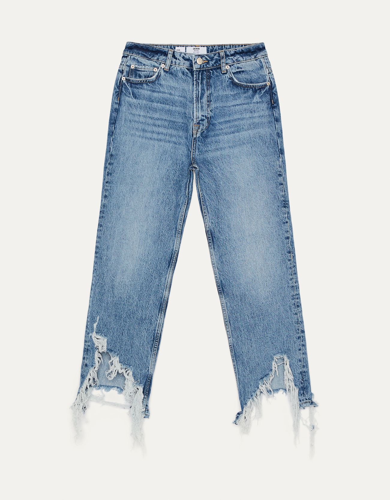 Bershka - Kick Flare jeans with frayed hems