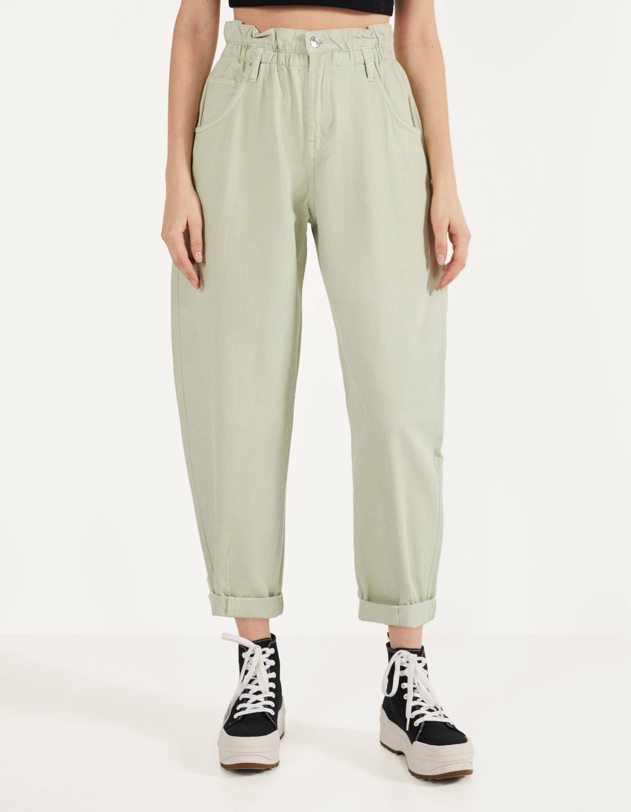 elastic waistband - null - Bershka Poland