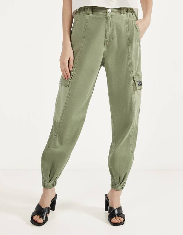 high rise cargo joggers