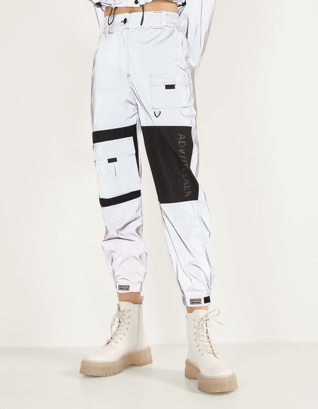 Cargo joggers with reflective detail 