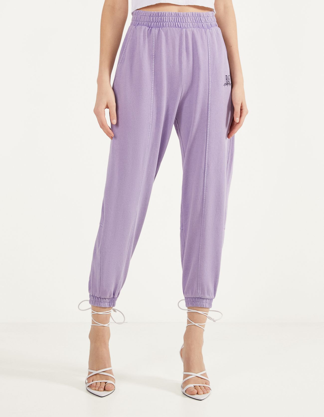 bershka purple joggers