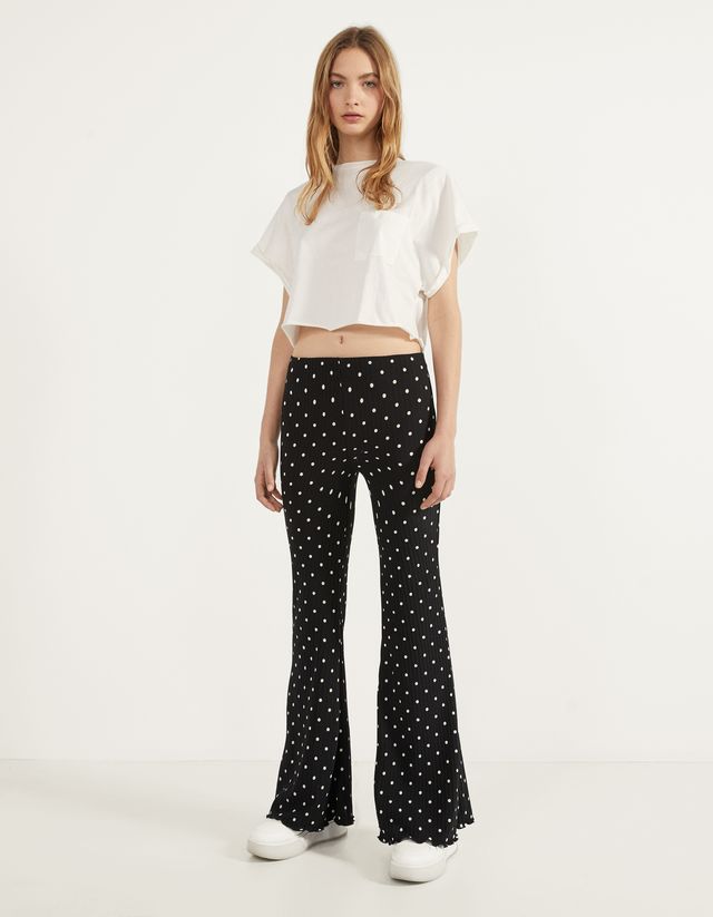 Pantalón Flare Fit - Mujer | Bershka