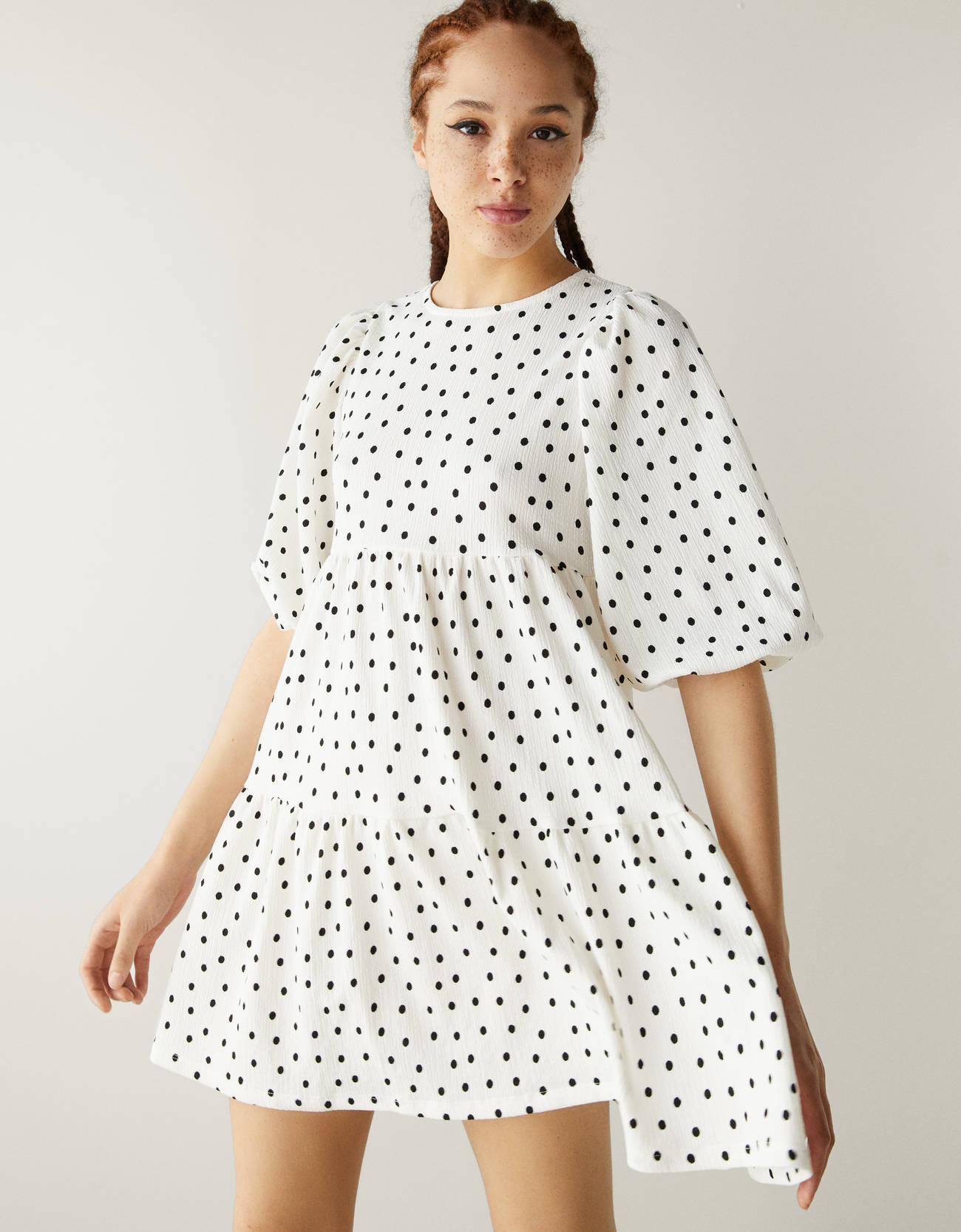 Bershka Desenli babydoll elbise 10 Bershka Desenli babydoll elbise 11