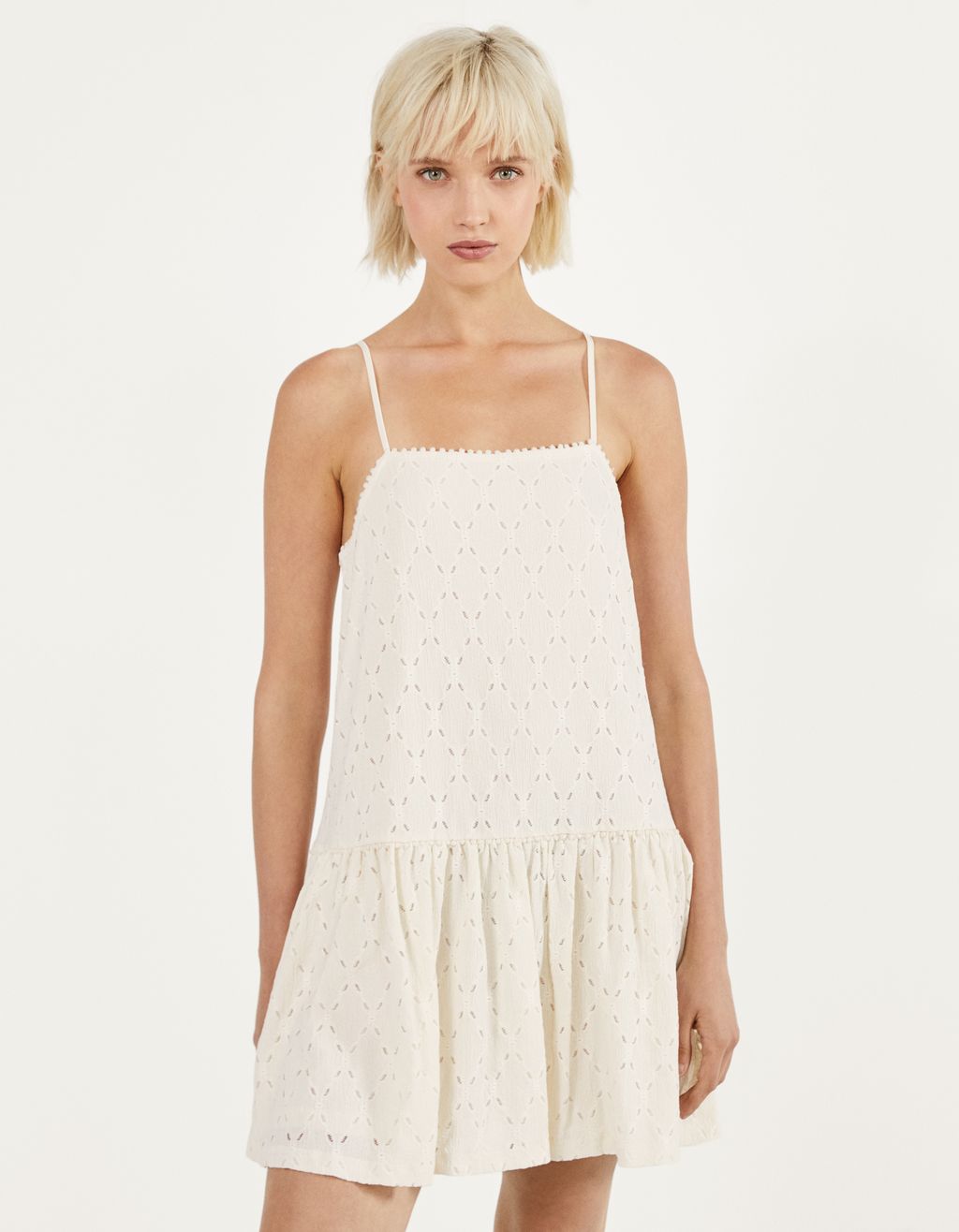 bershka white dress