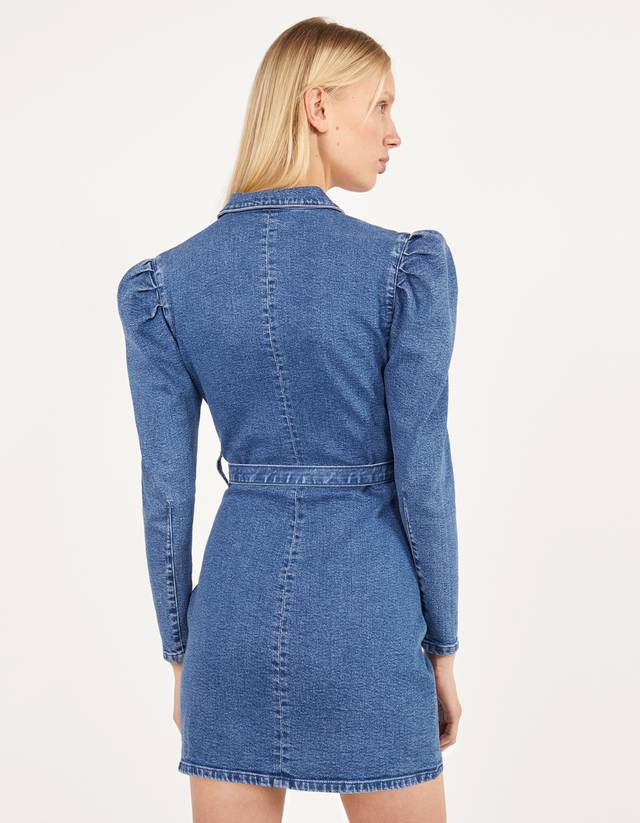 zip up jean dress