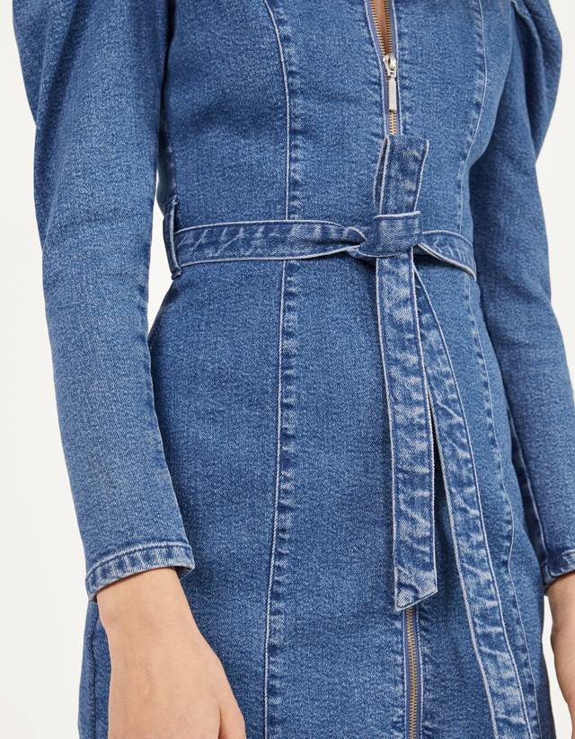 denim dress - null - Bershka Azerbaijan