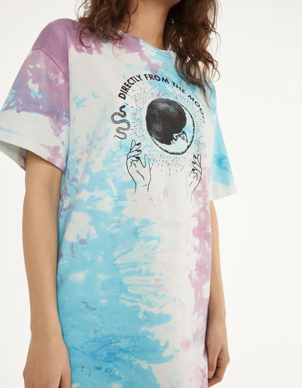 Jurk Met Tie Dye Print Heuptas Bershka Belgium