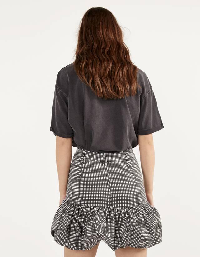 bubble hem skirt