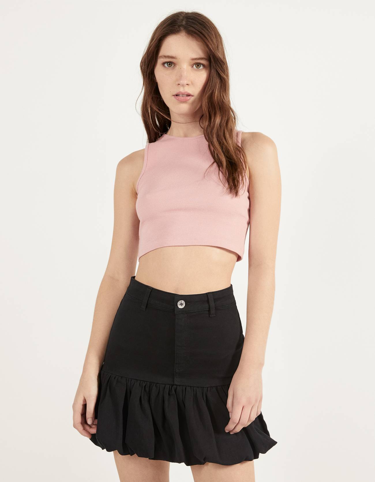 bubble hem skirt