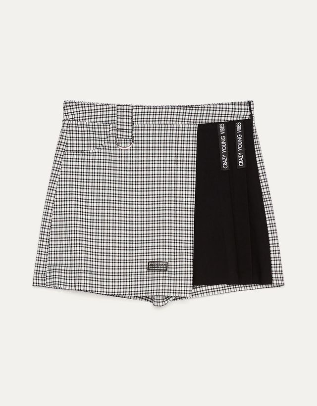 Falda pantalón de cuadros - Mujer | Bershka