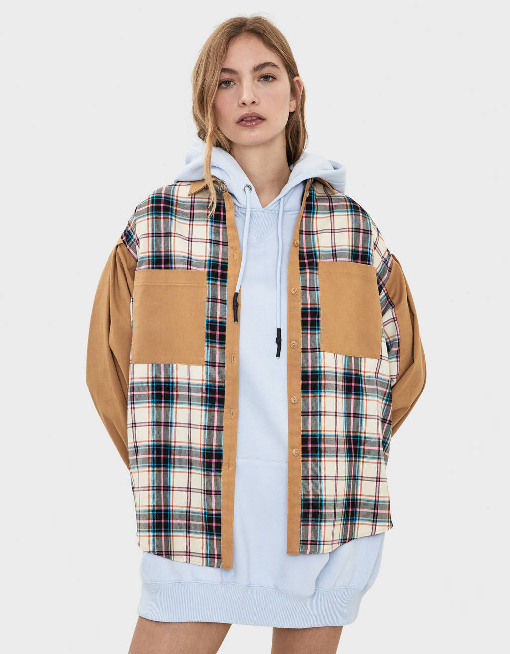 Check twill overshirt - Jackets 
