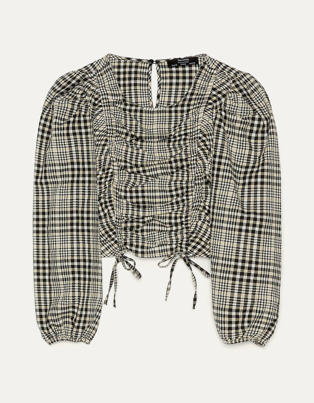 Bershka Büzgülü poplin bluz 6 Bershka Büzgülü poplin bluz 7