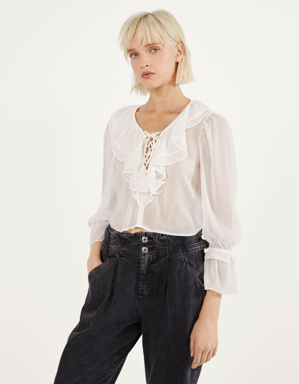 blusas bershka mujer 2018