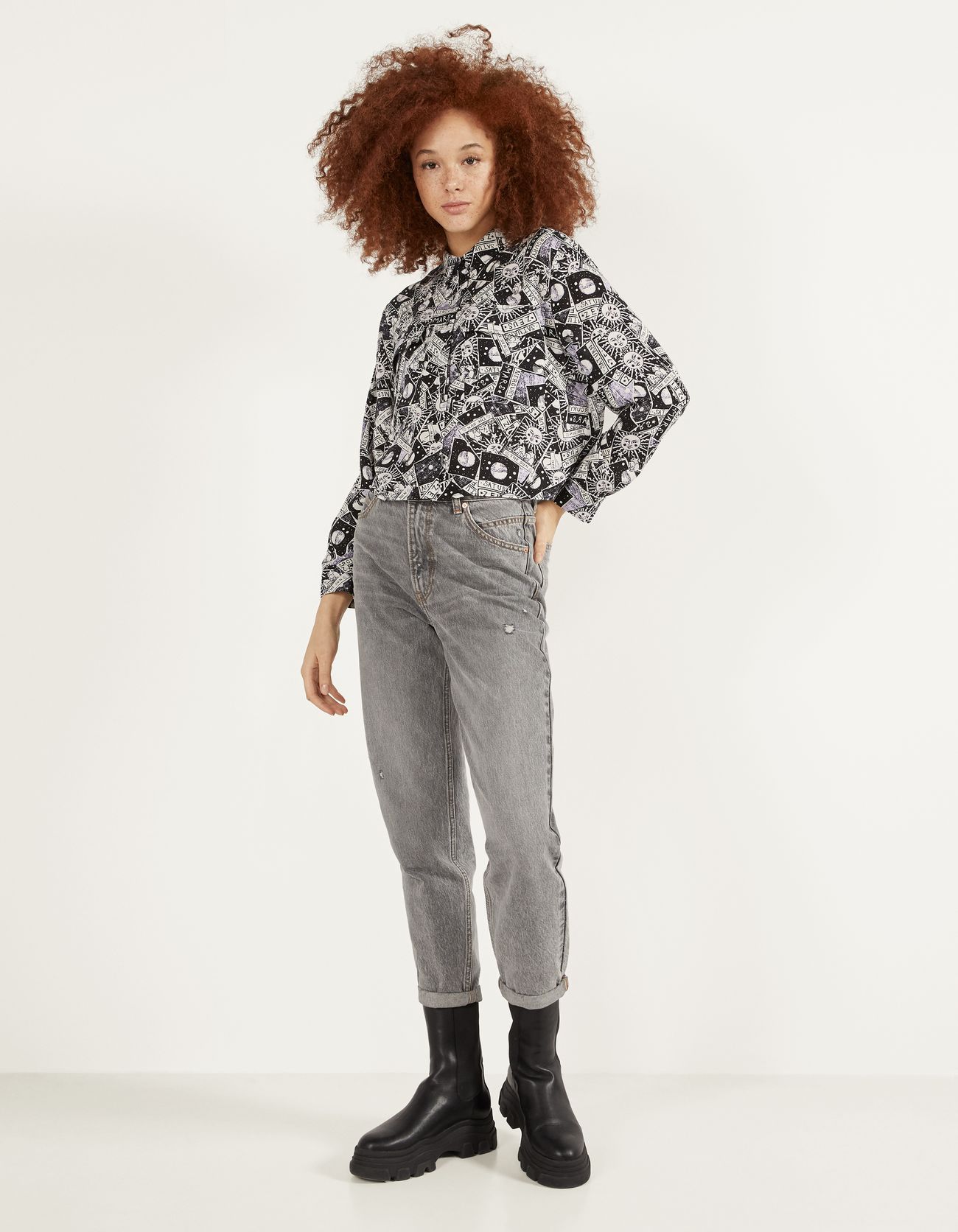 Bershka Desenli gömlek 6 Bershka Desenli gömlek 7