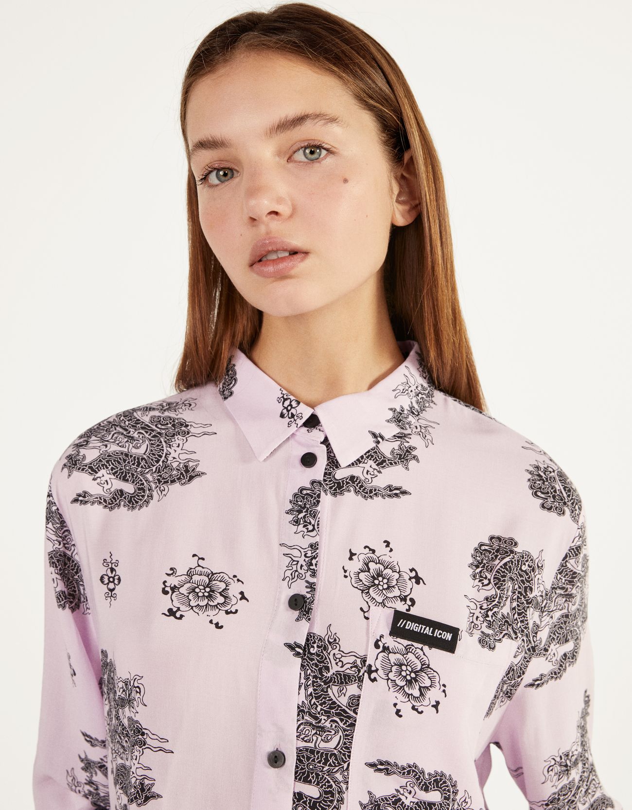 Bershka Desenli crop gömlek 12 Bershka Desenli crop gömlek 13
