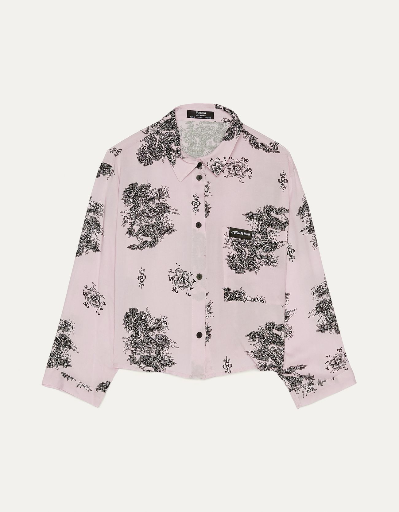 Bershka Desenli crop gömlek 8 Bershka Desenli crop gömlek 9