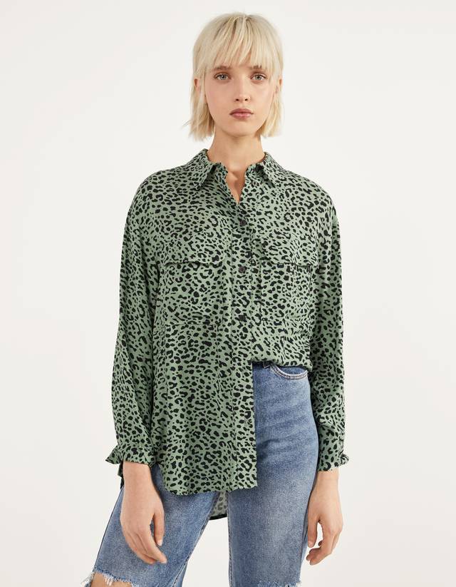 long shirt with slits