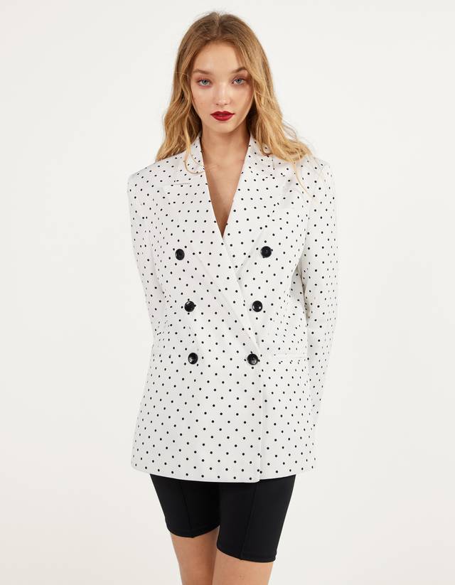 women's polka dot blazers