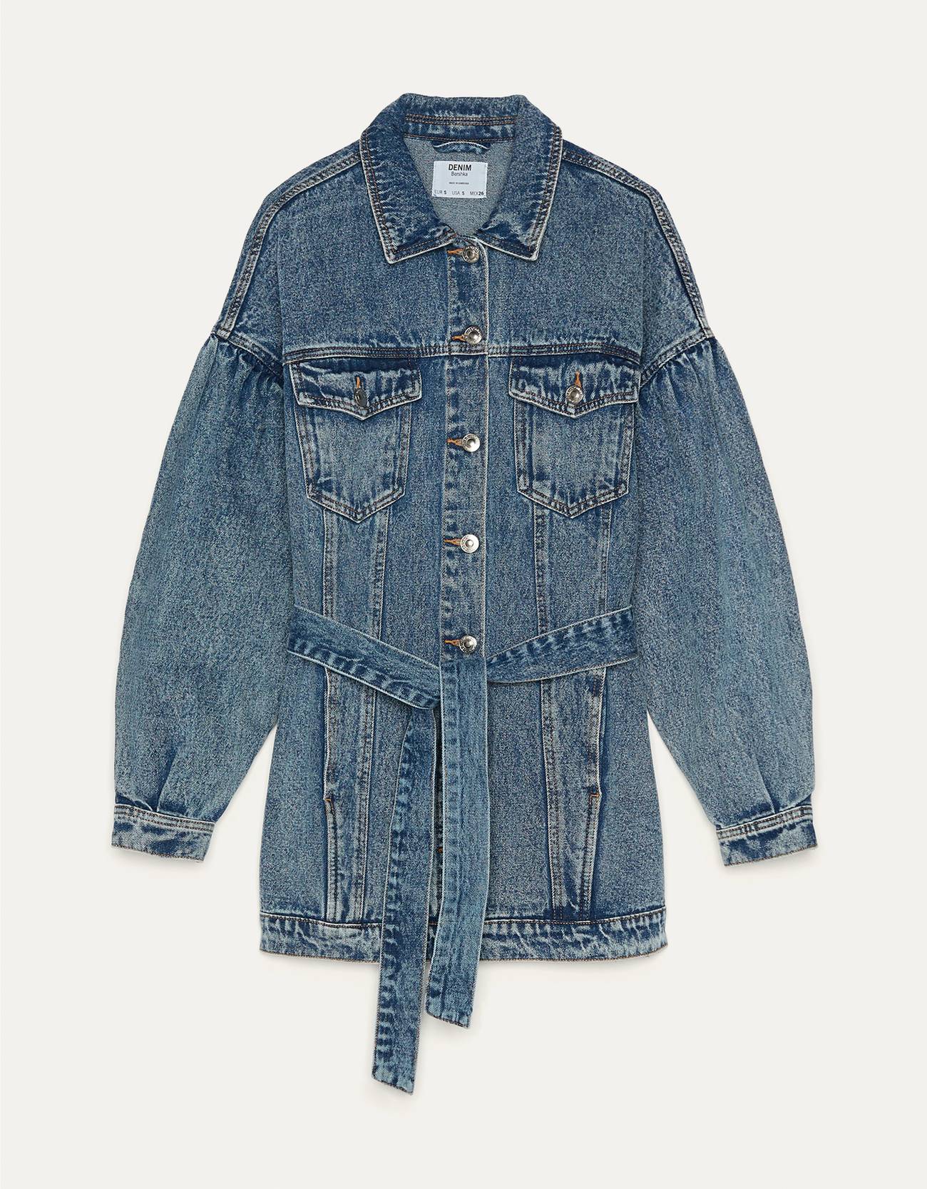 Bershka Kemerli denim ceket 6 Bershka Kemerli denim ceket 7