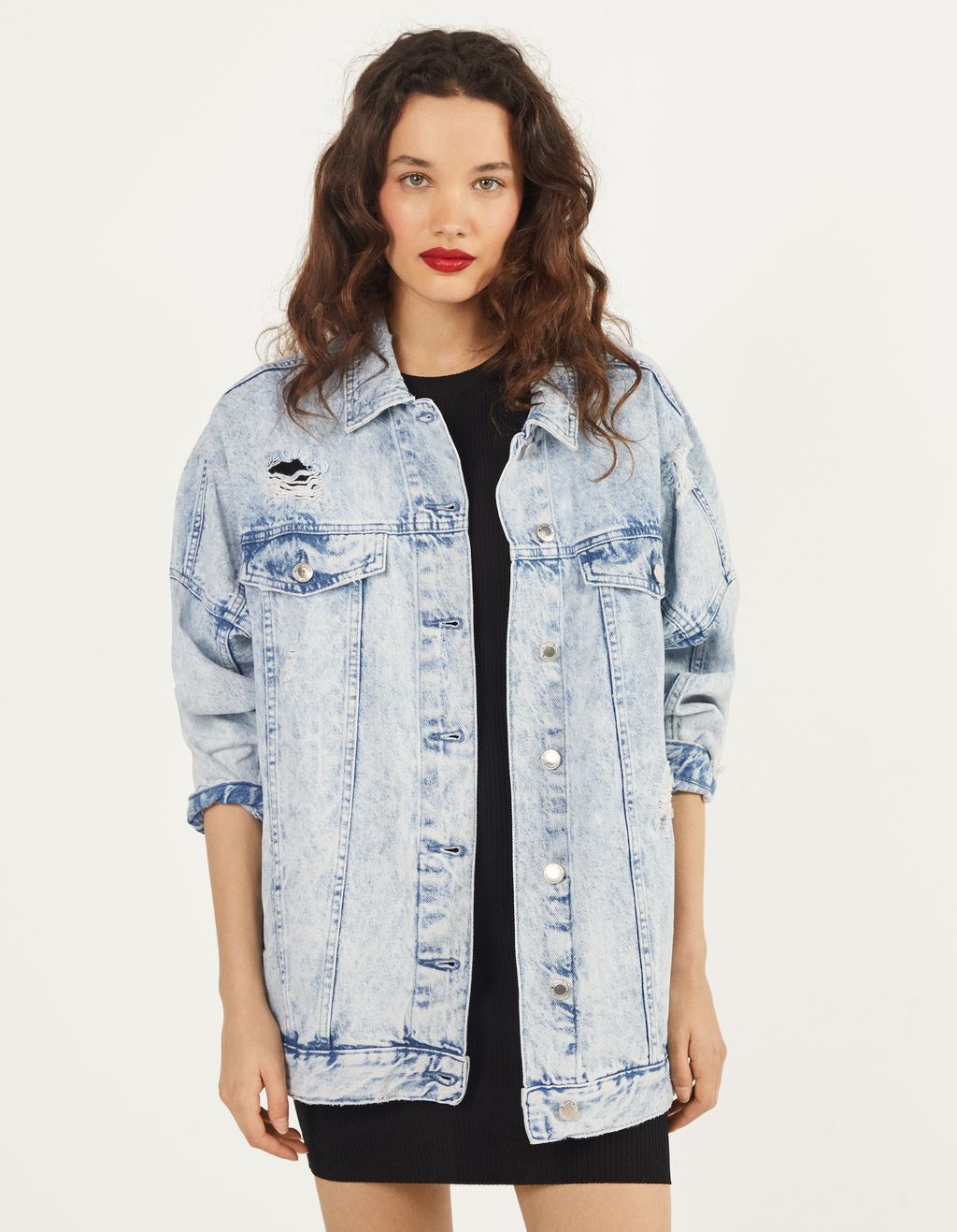 Oversized ripped denim jacket - NEW 