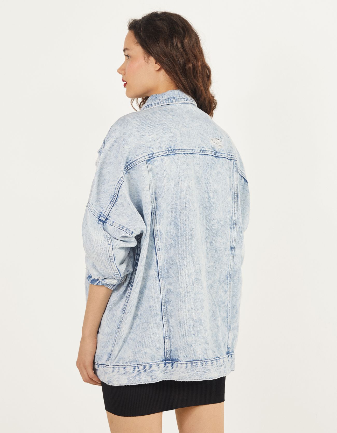Bershka Yırtıklı oversize denim mont 10 Bershka Yırtıklı oversize denim mont 11