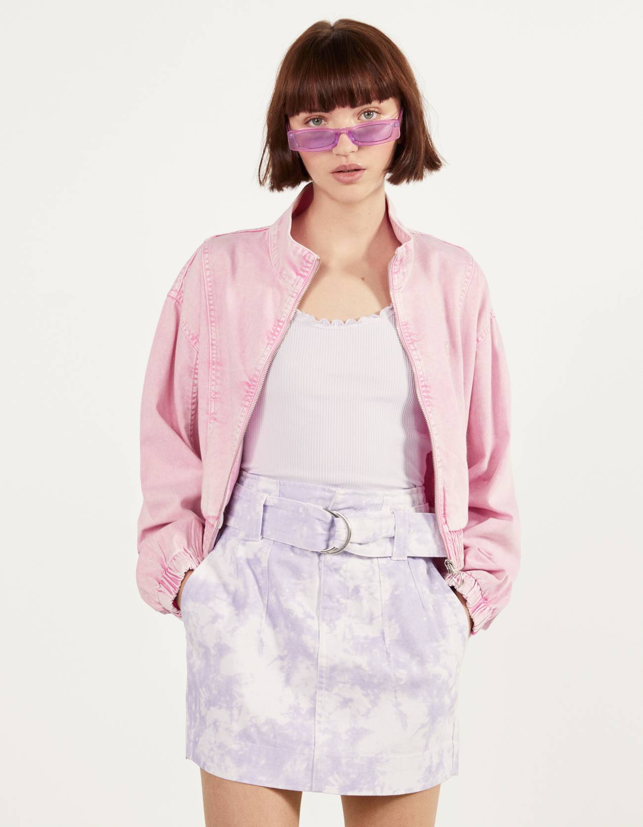 cropped cotton jacket