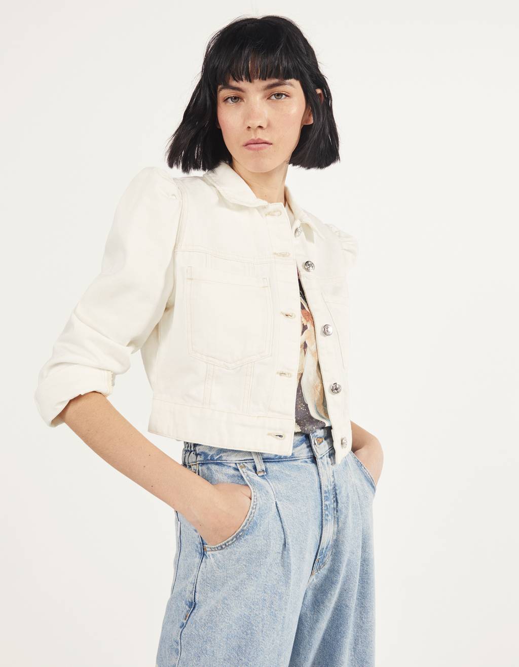 cropped dad sherpa trucker jacket