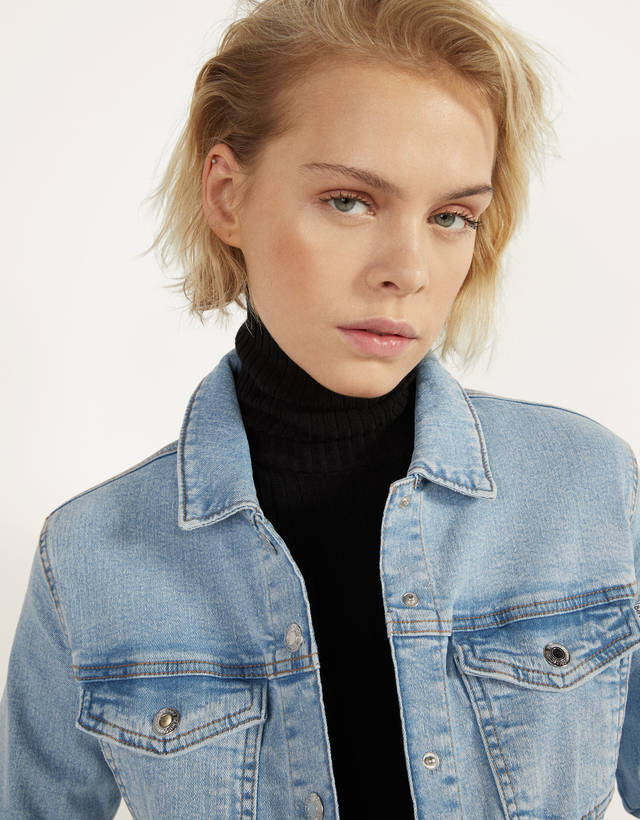 Denim jacket - Hoodies - Bershka Venezuela