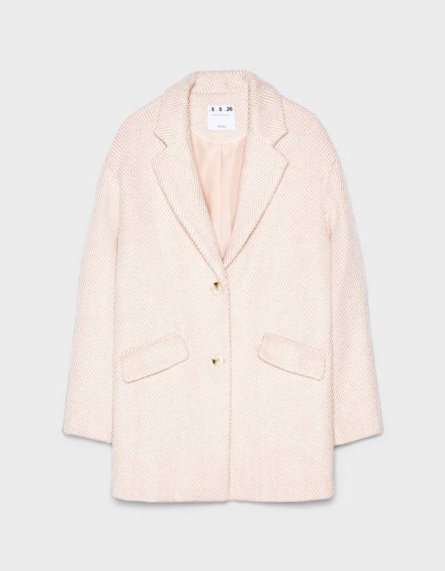 Straight fit coat - null - Bershka Turkey
