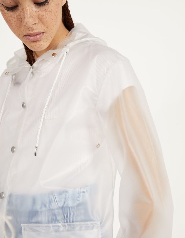 bershka transparent jacket