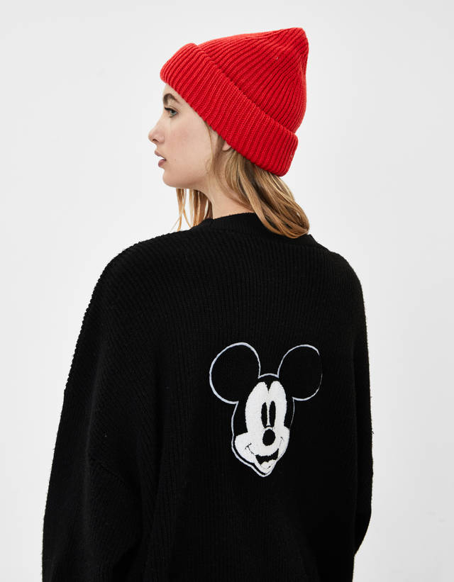 bershka mickey mouse bomber jacket