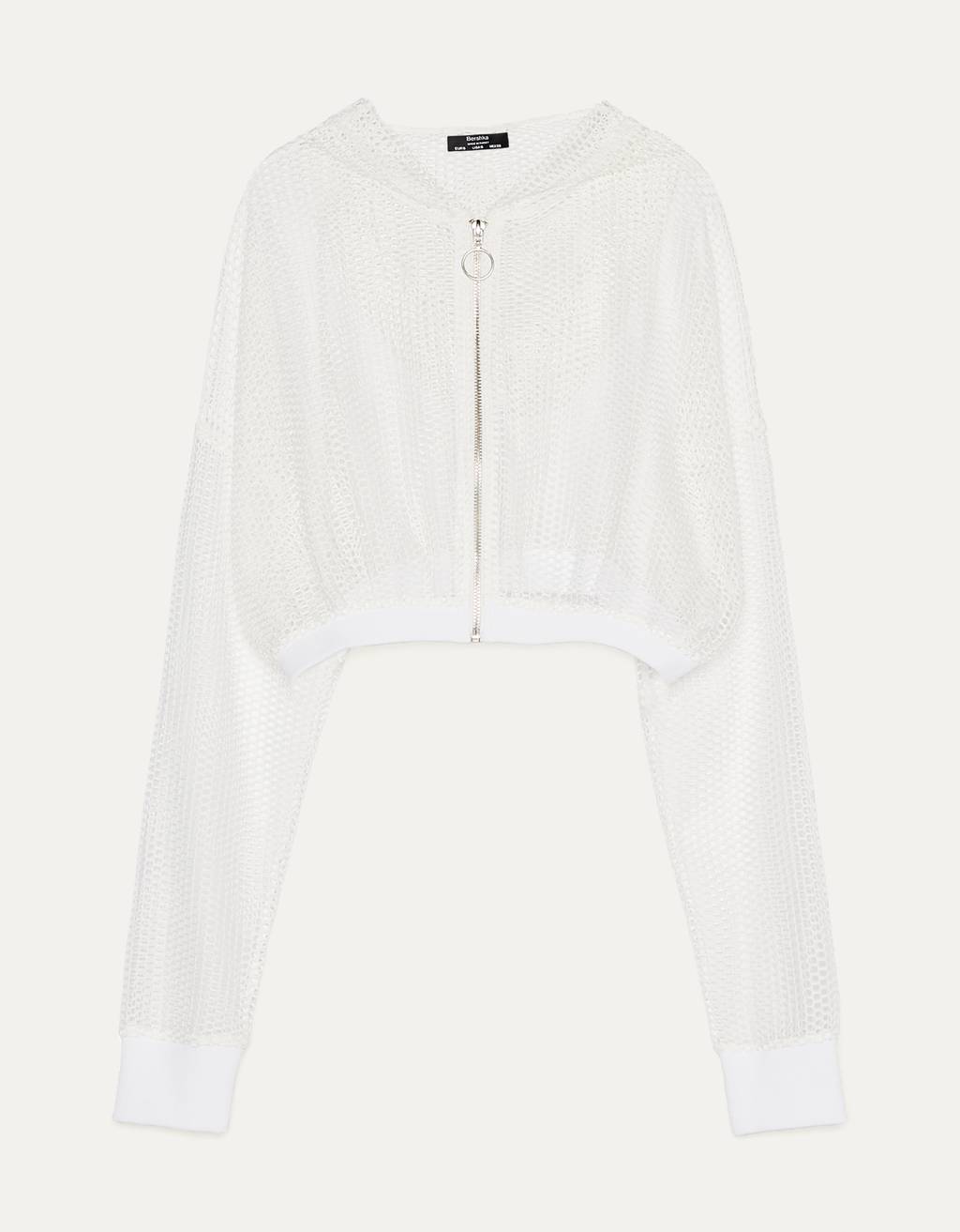 Cropped mesh jacket - null - Bershka Poland