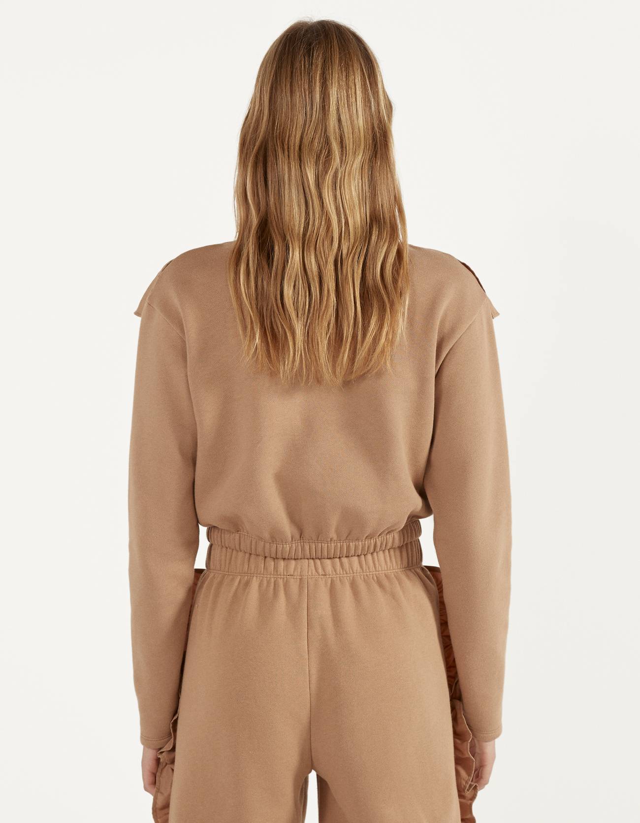 Bershka Volanlı sweatshirt 0 Bershka Volanlı sweatshirt 1