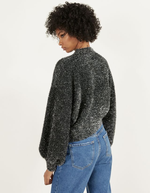 Sparkly oversized sweater - Jackets - Bershka Thailand