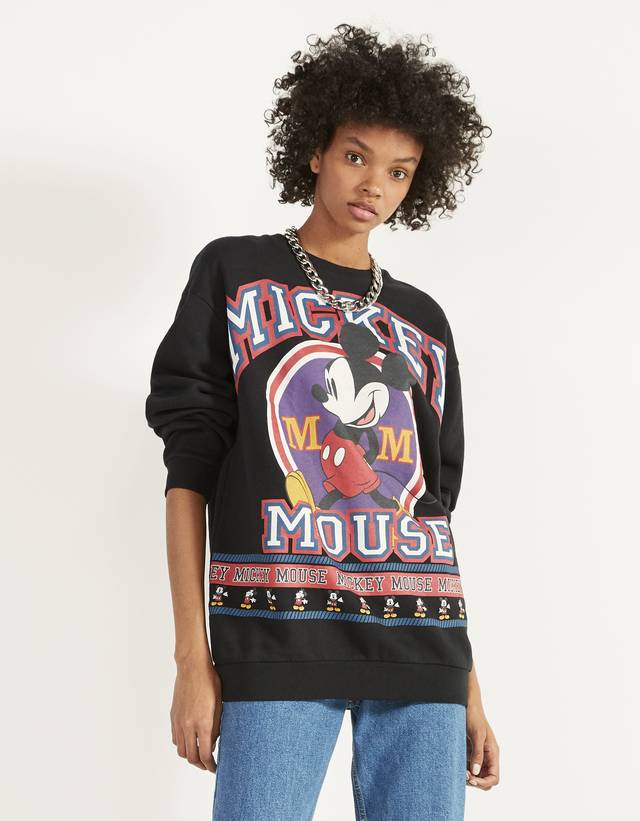 Mickey Mouse print hoodie - Women | Bershka