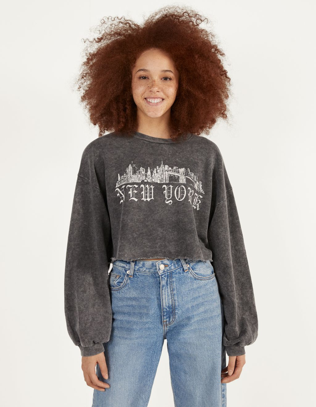 bershka cropped hoodie