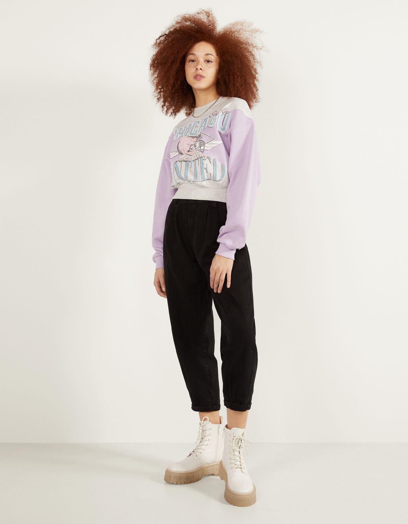 Bershka Baskılı sweatshirt 4 Bershka Baskılı sweatshirt 5