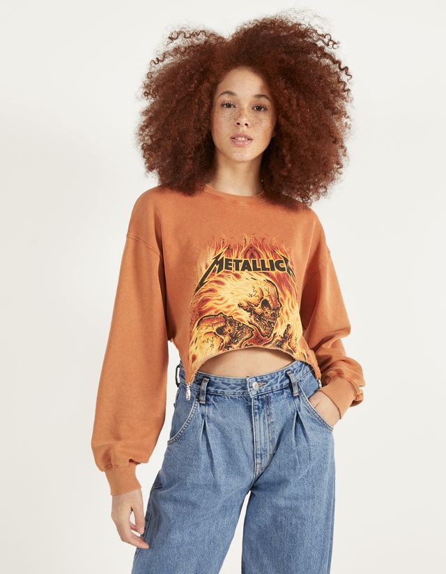 Metallica sweatshirt - Woman | Bershka