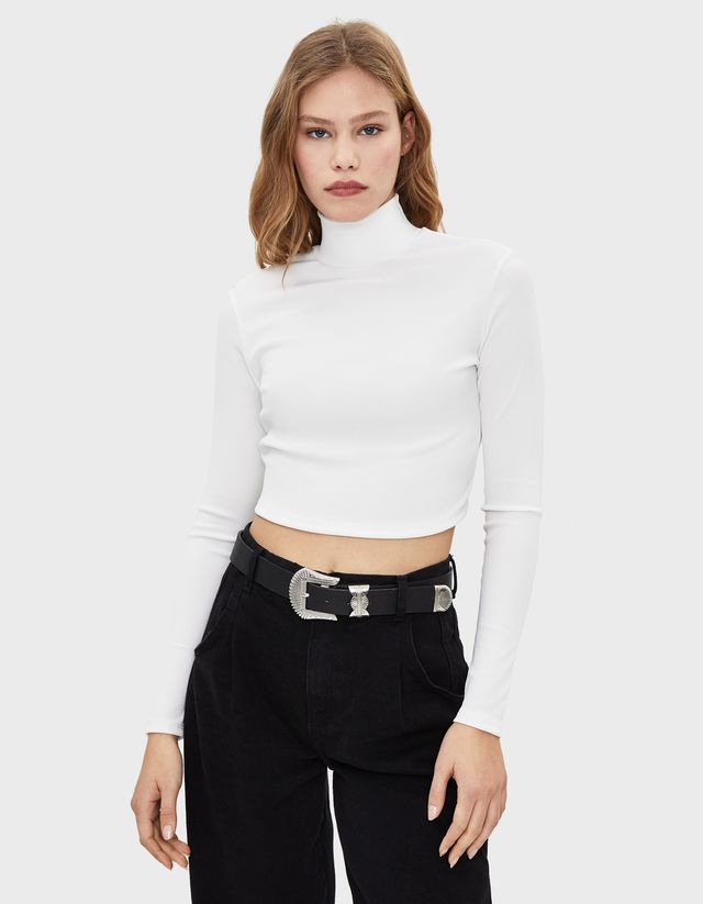 Camisetas y tops Mujer | Bershka Camiseta Espalda Descubierta Blanco -  Bellavista