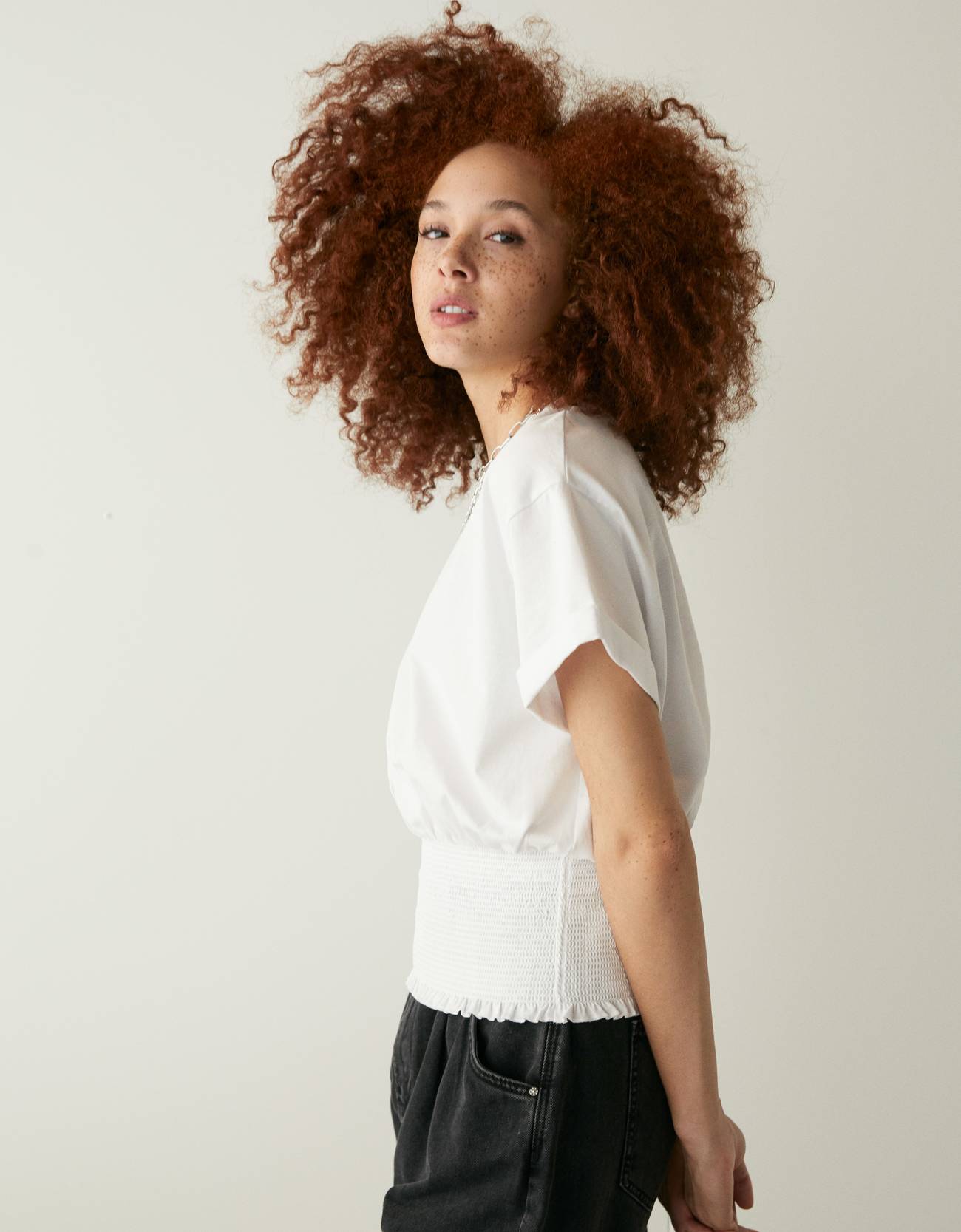 Bershka Büzgülü elastik t-shirt 12 Bershka Büzgülü elastik t-shirt 13