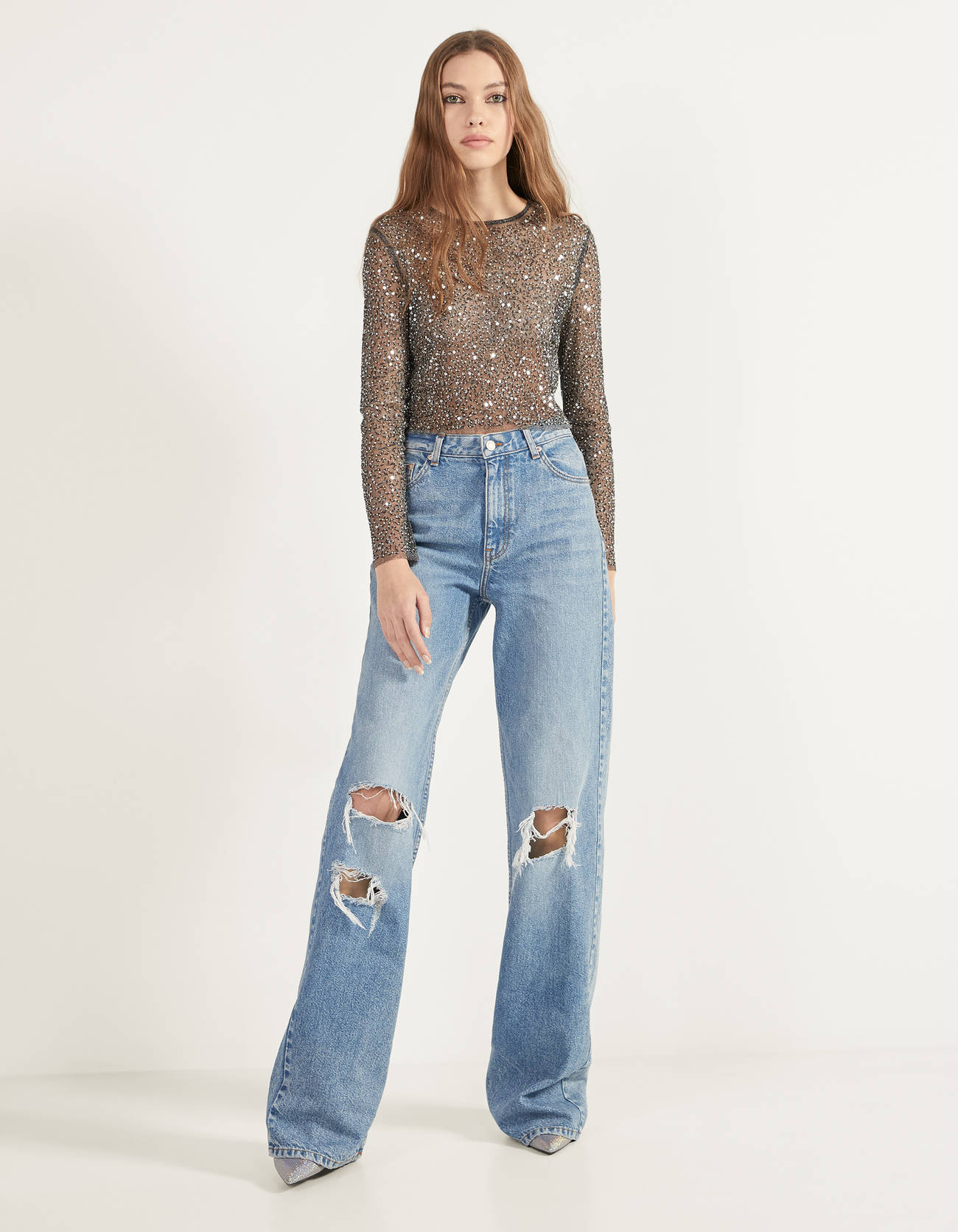 maglietta semitrasparente