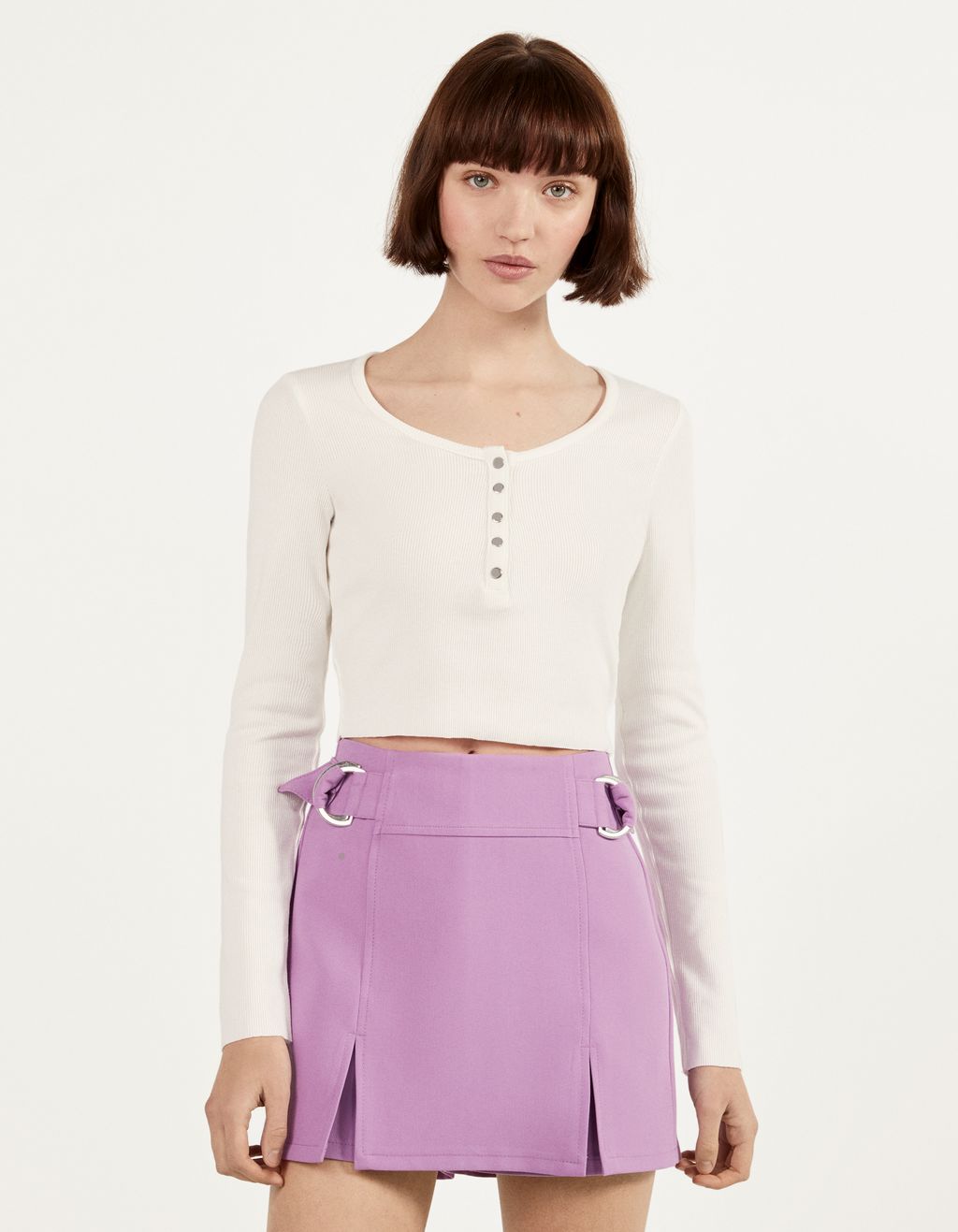 maglia rosa fluo bershka